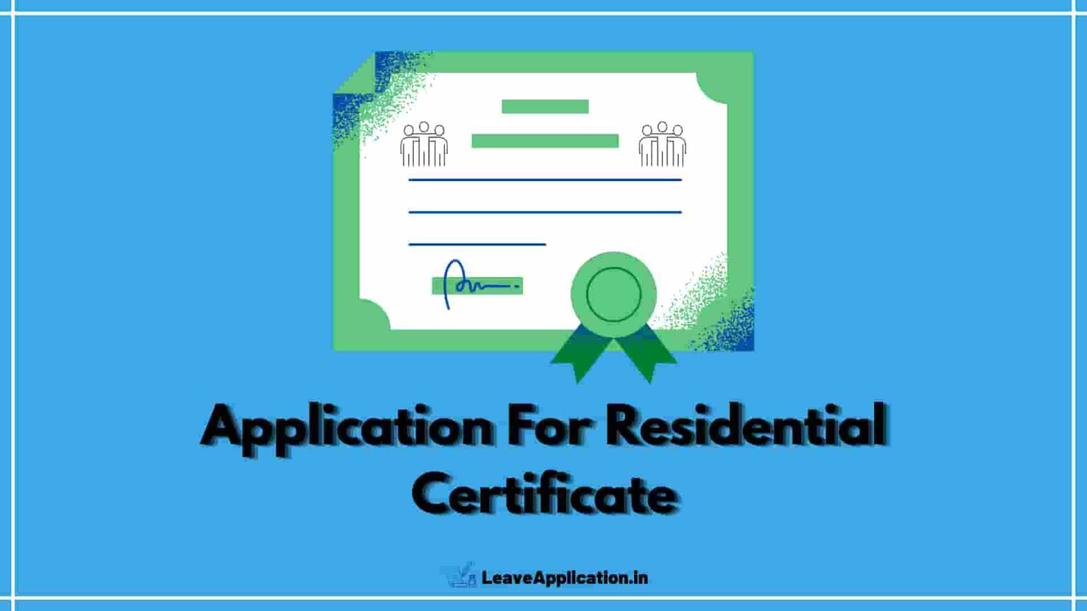 residential certificate application letter in bengali